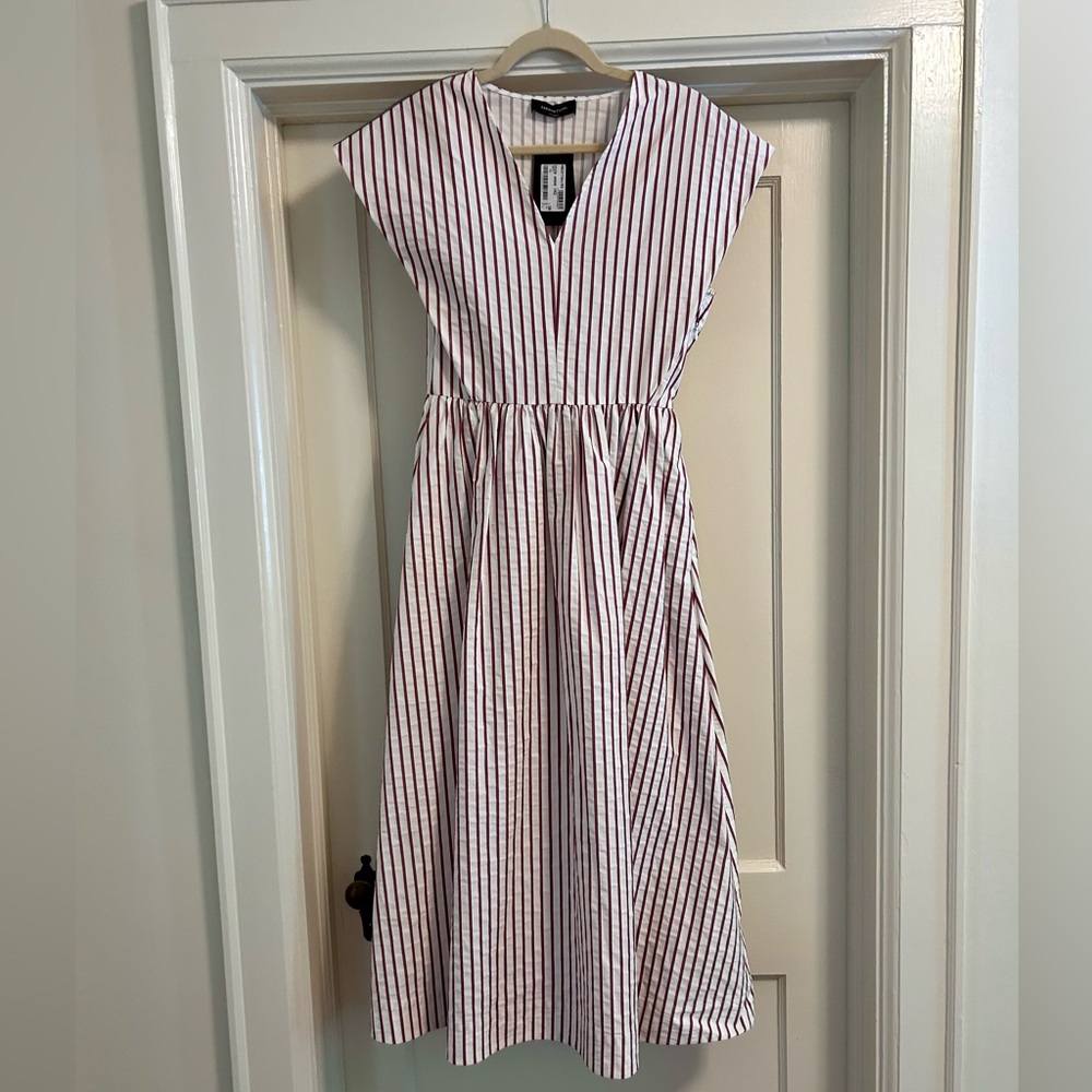 Fabiana Filuppi Striped Poplin Midi Dress
